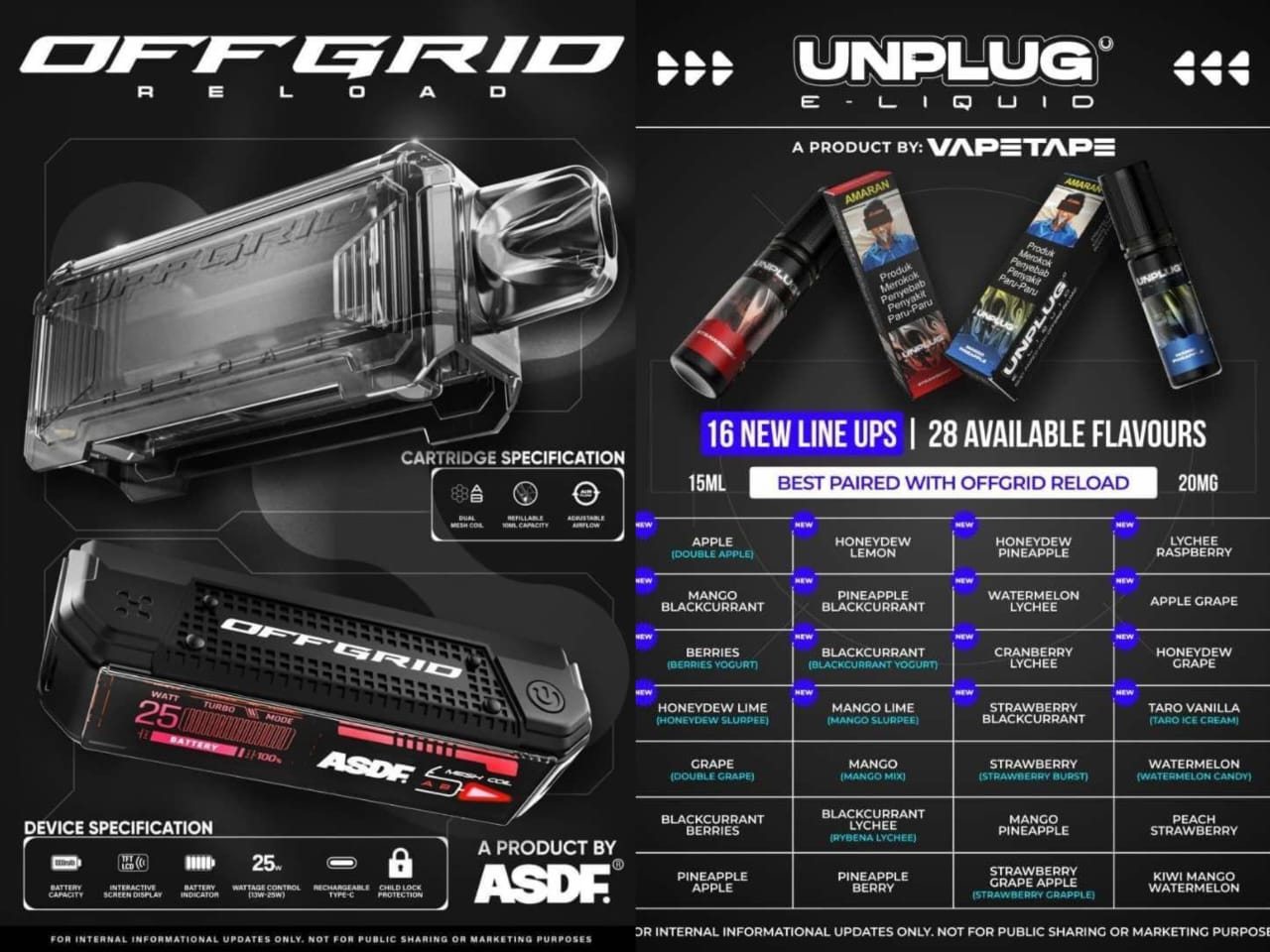 OFFGRID RELOAD + UNLUG E-LIQUID